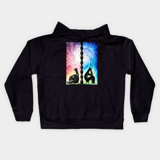 The thinker and the endless column Kids Hoodie